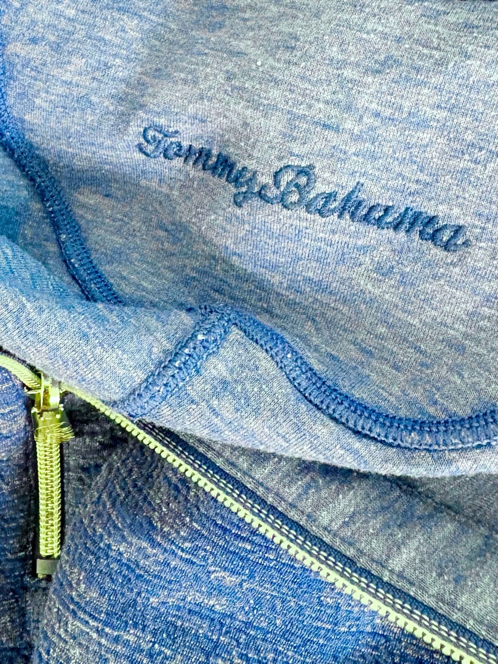 TOMMY BAHAMA New Aruba Half Zip Pullover Sweatshirt, blue - Picture 7 of 7